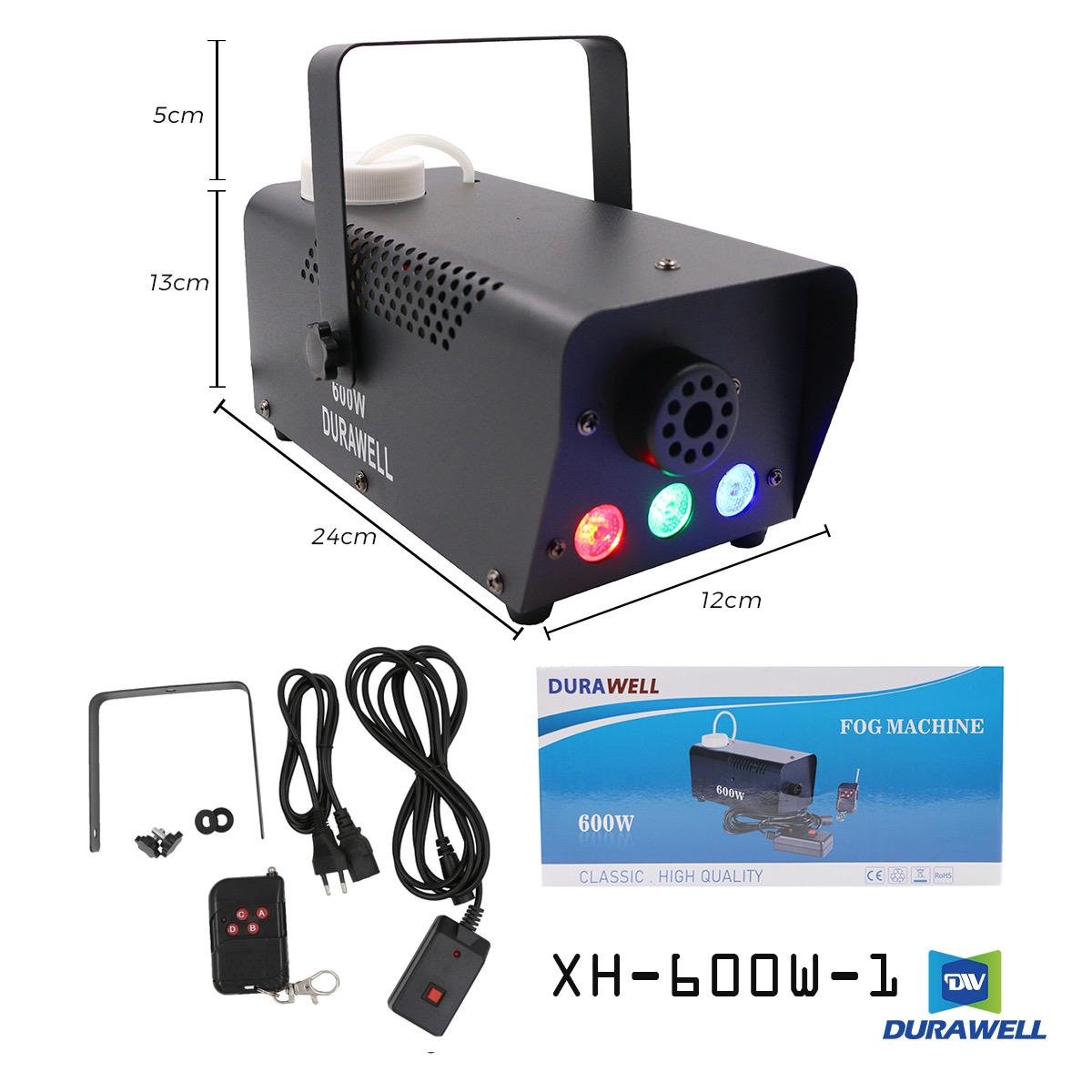 Máquina De Fumaça Barata Para Festas Controle Sem Fio Xh-600w Durawell - Imagem 2